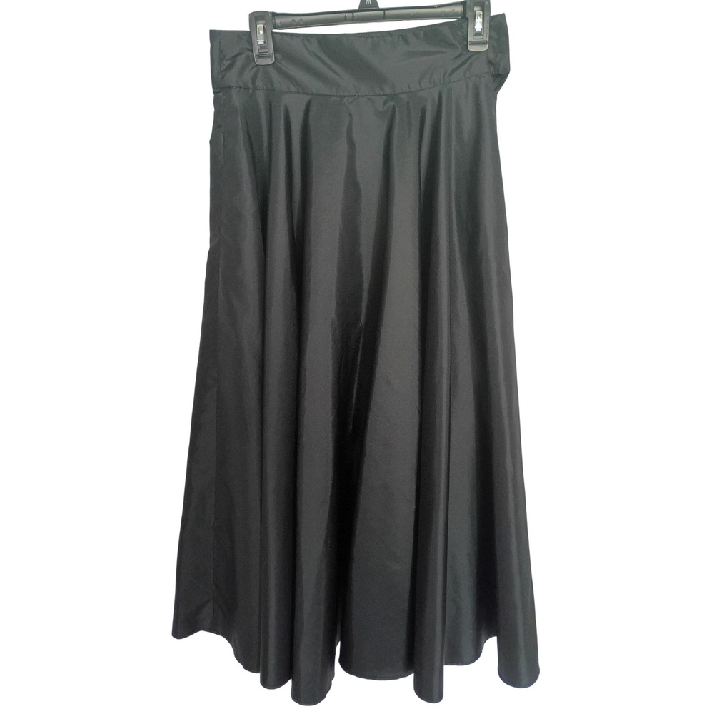 Brett Harrison Black Maxi Skirt Taffeta Full Flared Evening Formal Womens Size 8